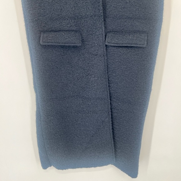 Zara Boucle Knit Textured Open Front Sleeveless Long Vest Minimalist Coat Jacket - Picture 3 of 7